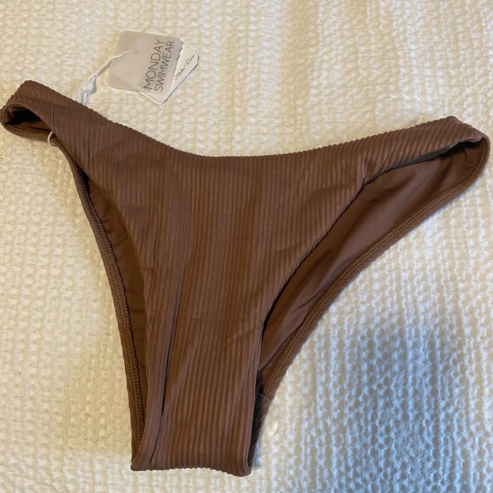 Monday Swimwear - Byron Bottom - Caramel Rib